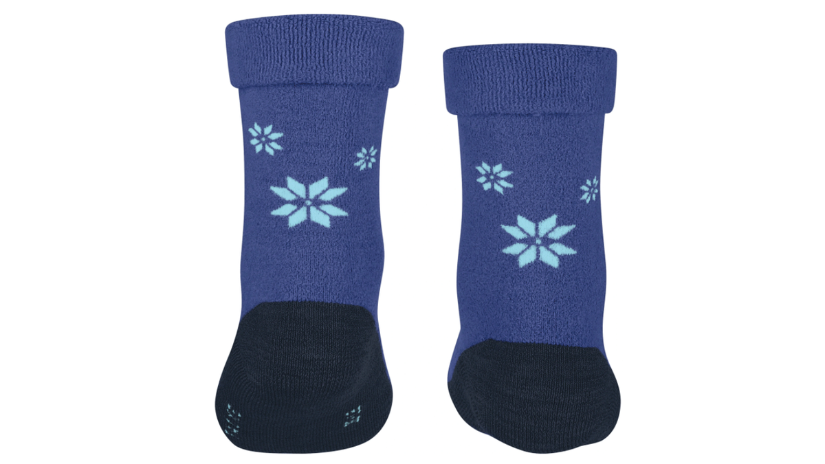 Socke als Paar mit mittelhohem Schaft, geschlossener Zehenpartie und geschlossenem Fersenbereich, Rückansicht.