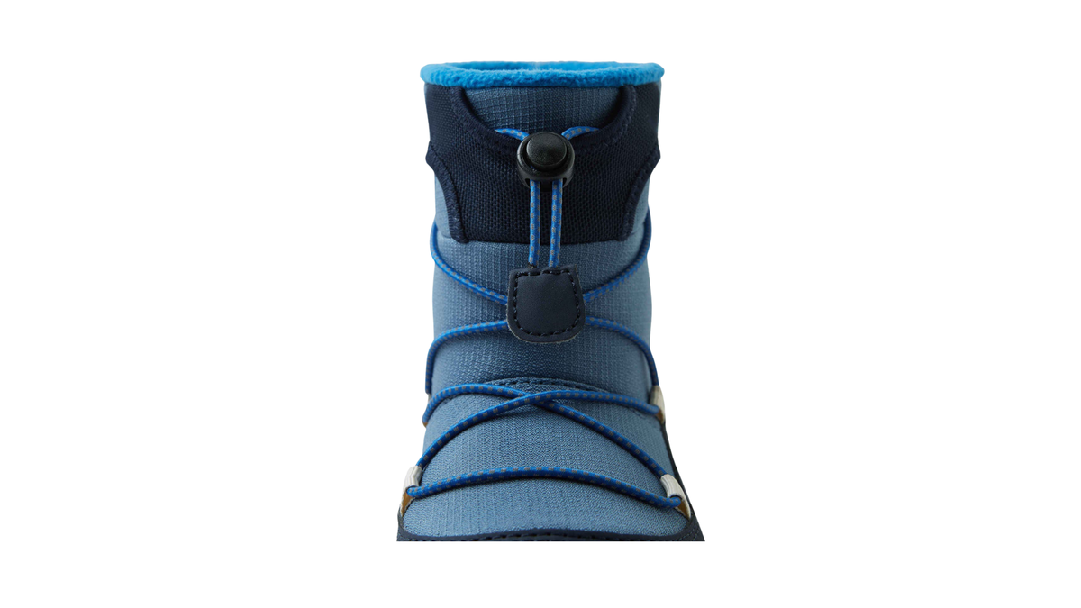 1. Kinder-Barfußwinterstiefel mit Schnellverschluss und geschlossenen Zehen, Detailansicht Schaft