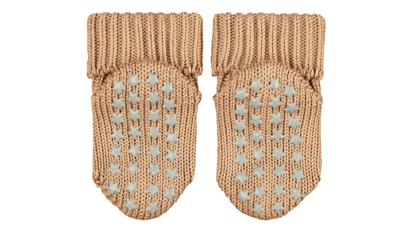 Baby-Socken, Paaransicht, rutschhemmende Noppen auf der Sohle, Ansicht von unten