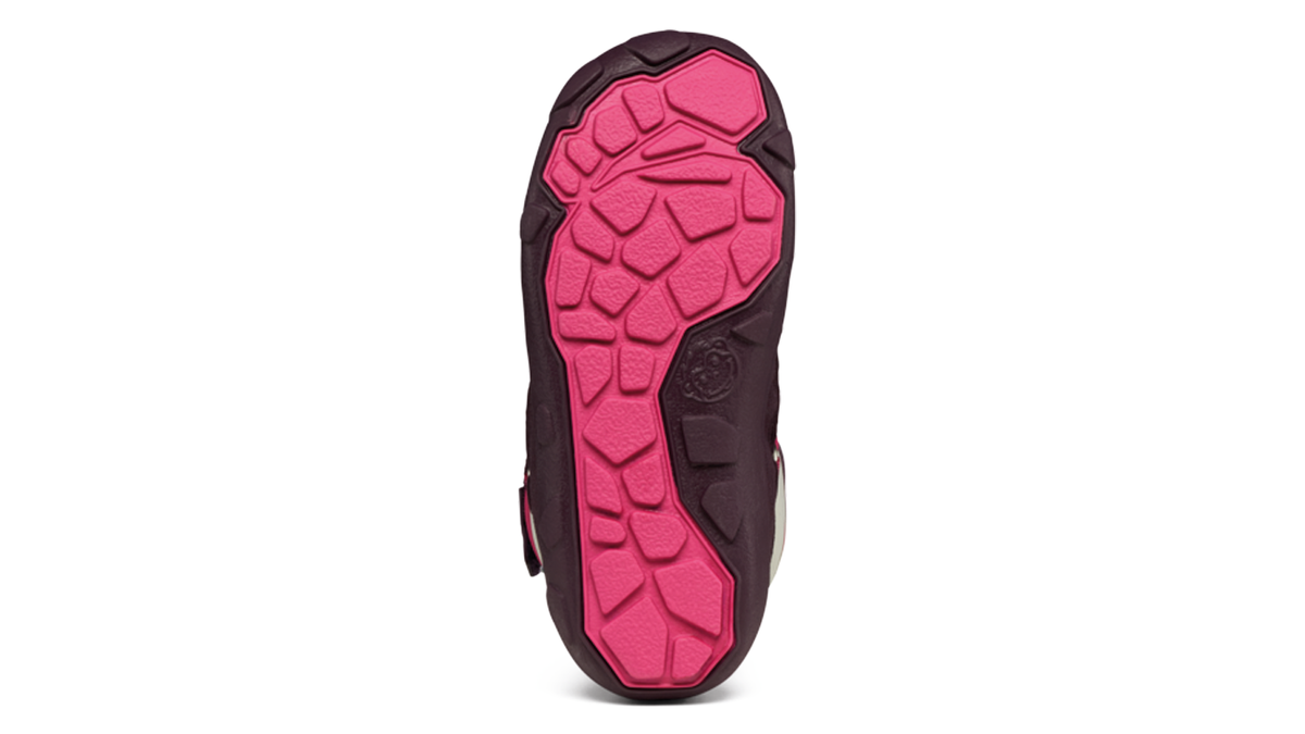 Kinder Barfußwinterstiefel mit profilierter, flexibler Sohle, Ansicht von unten