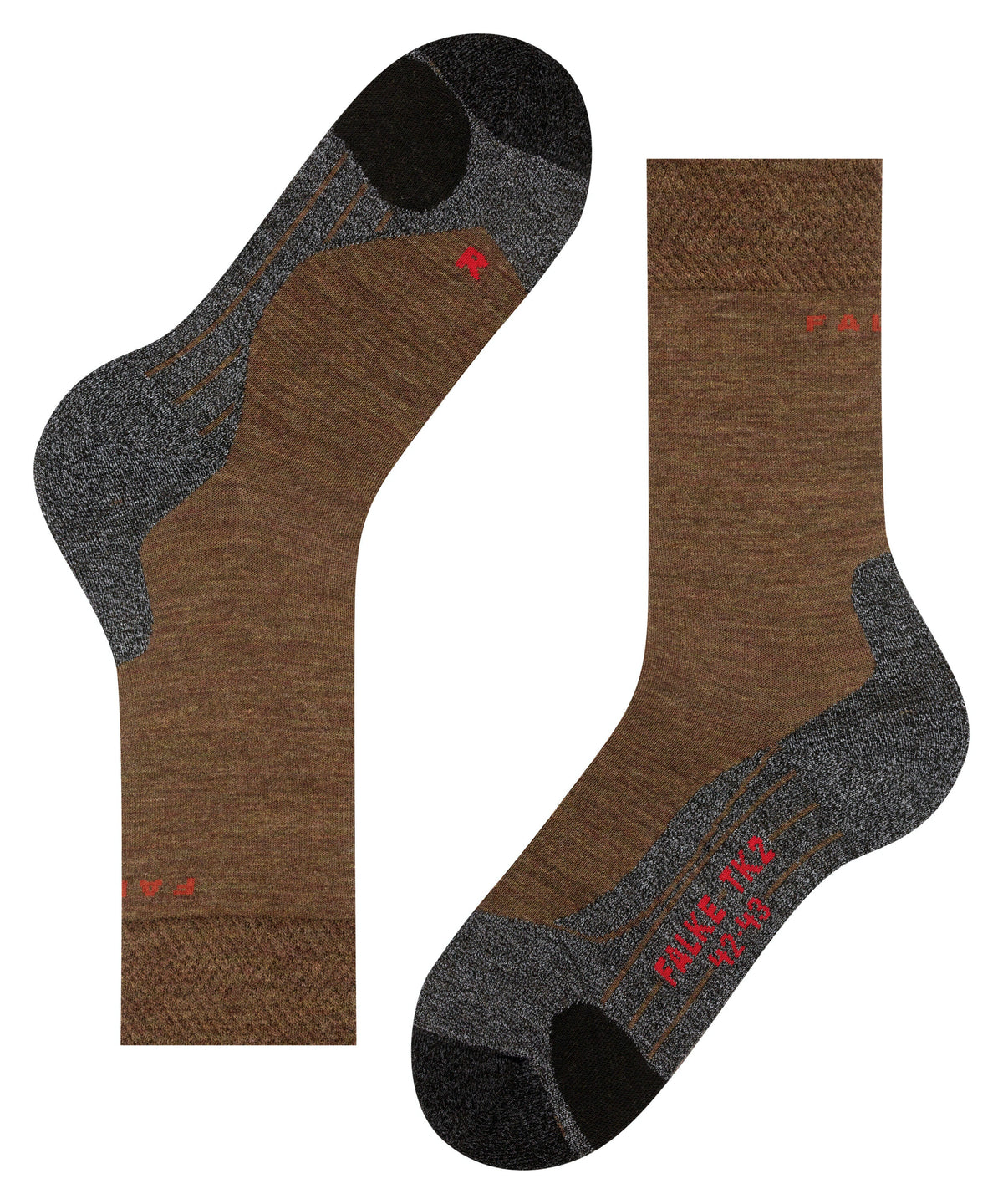 Wandersocken für Erwachsene als Paar mit mittlerem Schaft, Seitenansicht.