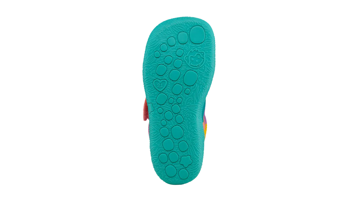 Kinder Barfußschuh mit flexibler Sohle und strukturiertem Profil, Ansicht von unten