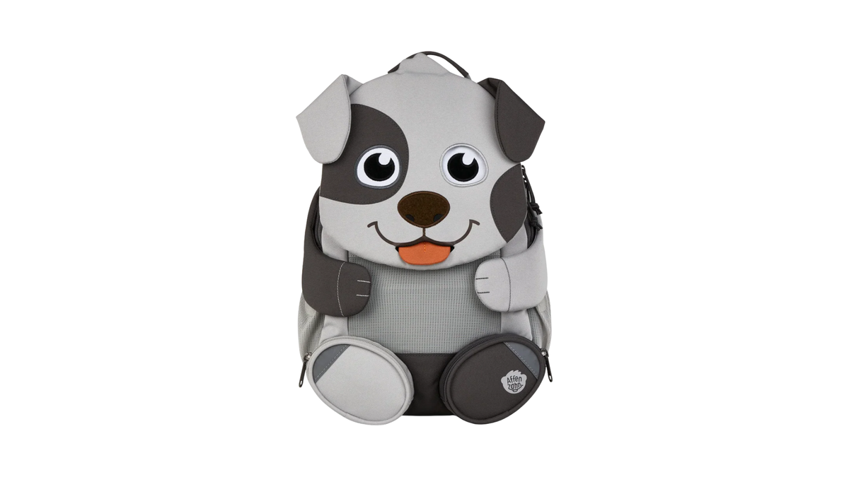 Kinderrucksack in Tierform (Hund), Vorderansicht