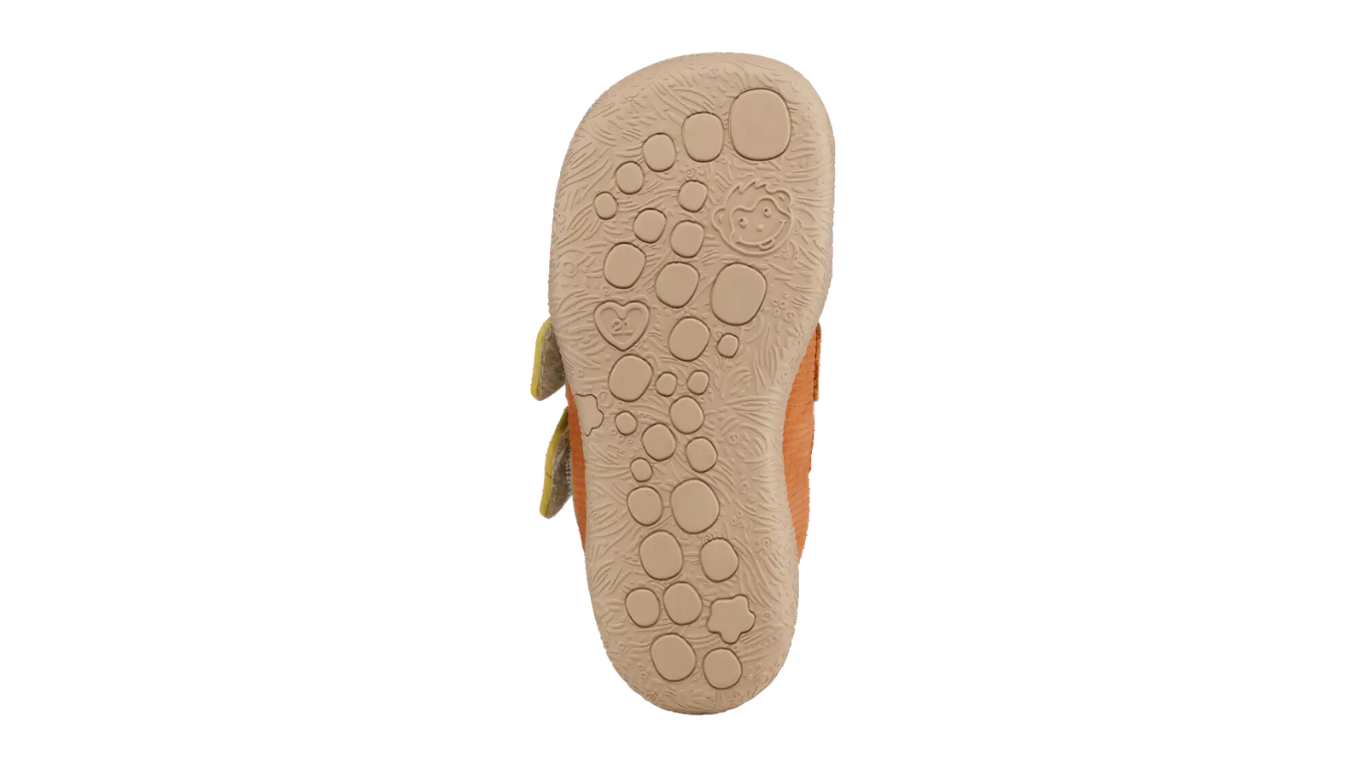 Kinder Barfußschuh mit flexibler Sohle und flachem Profil, Ansicht von unten