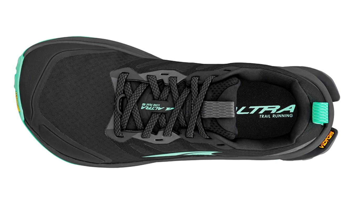 Trailrunning-Schuh für Erwachsene mit Schnürung, Draufsicht.