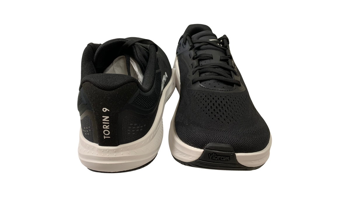 Laufschuhe mit Schnürung und breiter Zehenbox, Rückansicht