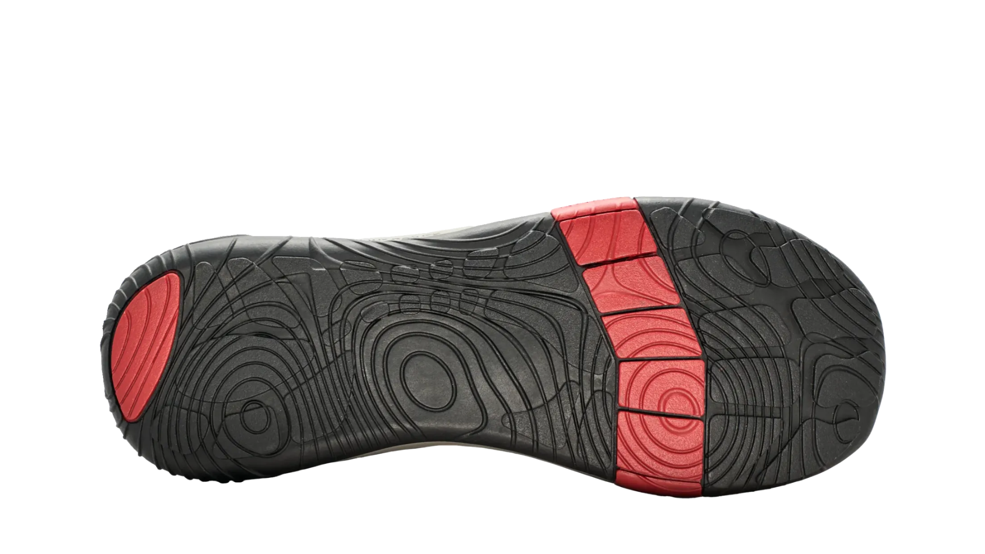 Barfußschuh mit profilierter, flexibler Sohle, Ansicht von unten