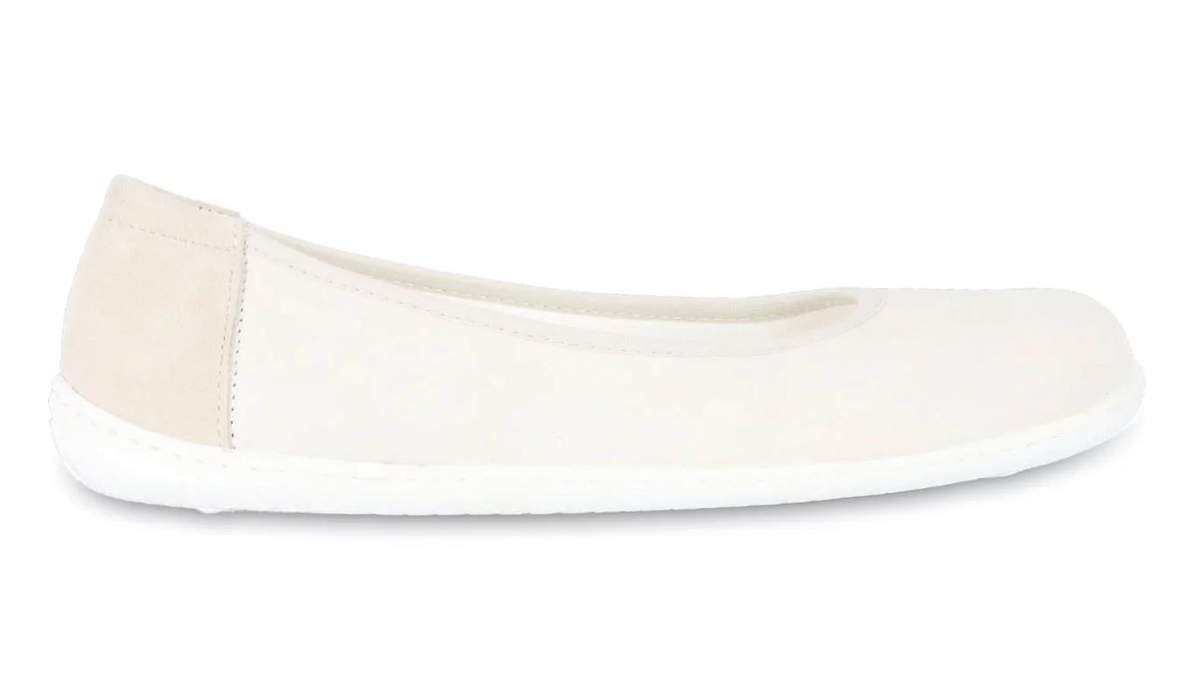 Barfußballerina, geschlossene Zehen und offener Einstieg, flexible Sohle, Einzelschuh, Seitenansicht außen
