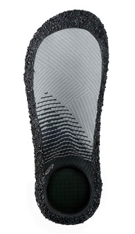 Barfußschuh in Sockenform mit breiter Zehenbox und strukturierter, flexibler Sohle, Draufsicht