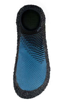 Barfußschuh in Sockenform mit breiter Zehenbox und strukturierter, flexibler Sohle, Draufsicht