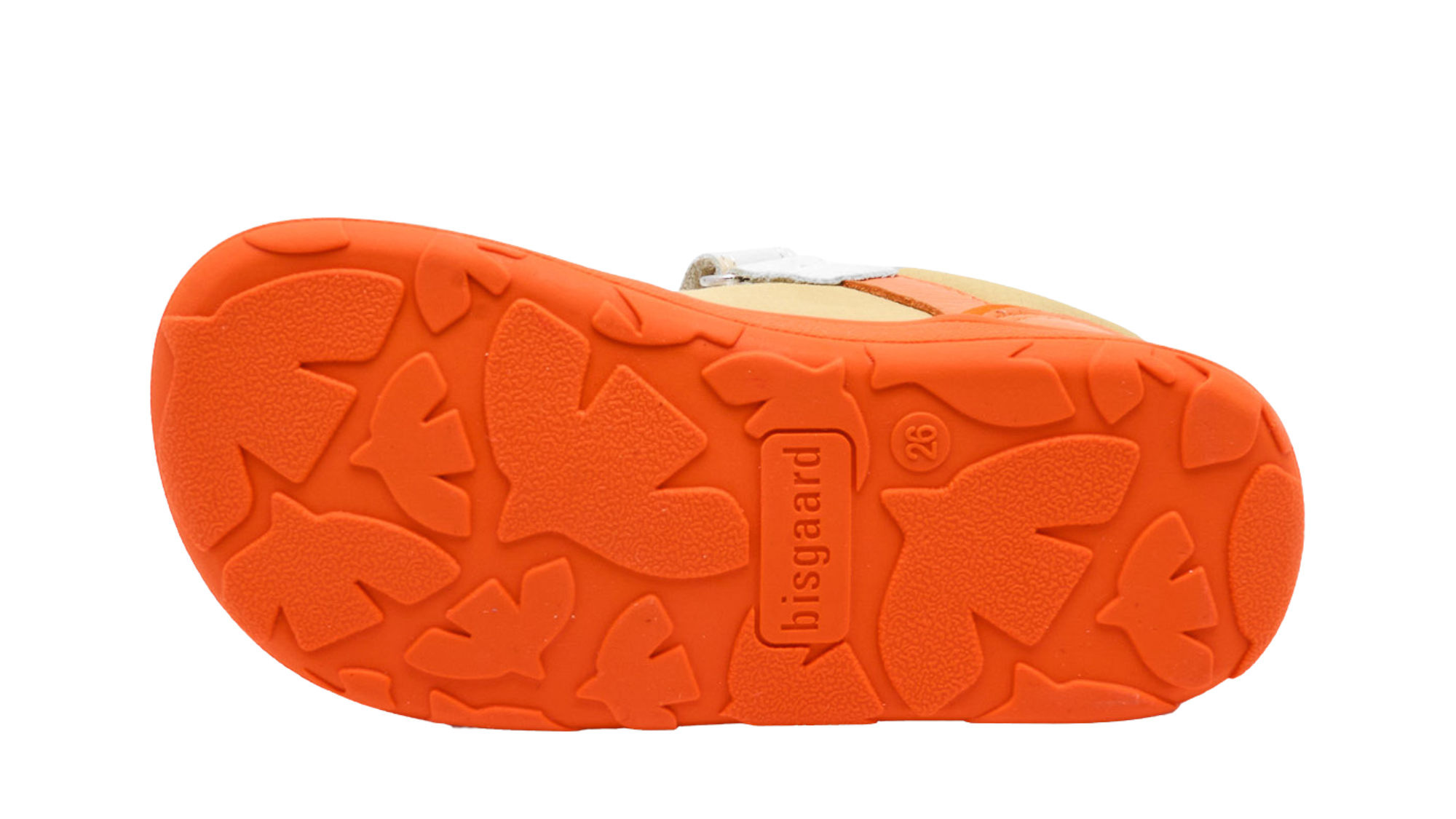 Barfußschuh mit profilierter, flexibler Sohle, Ansicht von unten