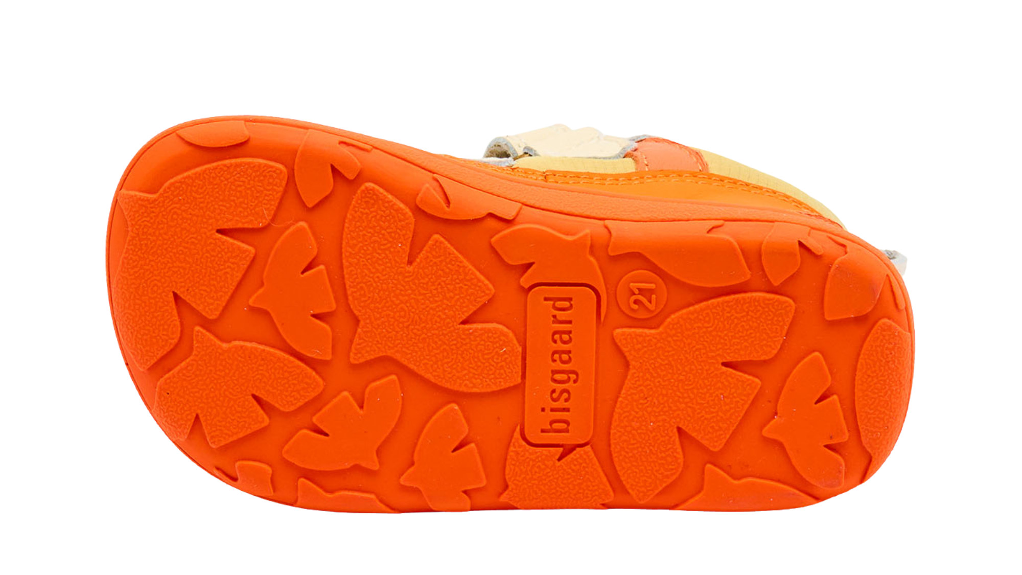 Barfußschuh mit profilierter, flexibler Sohle, Ansicht von unten