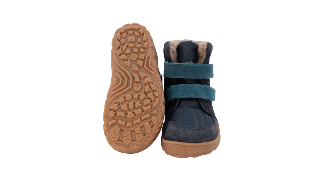 Barfußwinterstiefel mit profilierter, flexibler Sohle, Ansicht von unten
