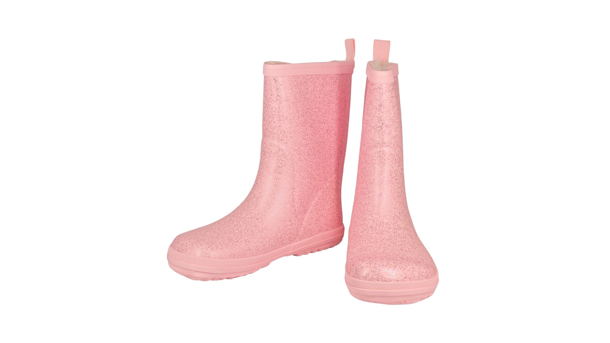 Barfußgummistiefel mit breiter Zehenbox, flexibler Sohle, geschlossenem Schaft, geschlossener Fersenbereich, schräge Vorderansicht, Paar