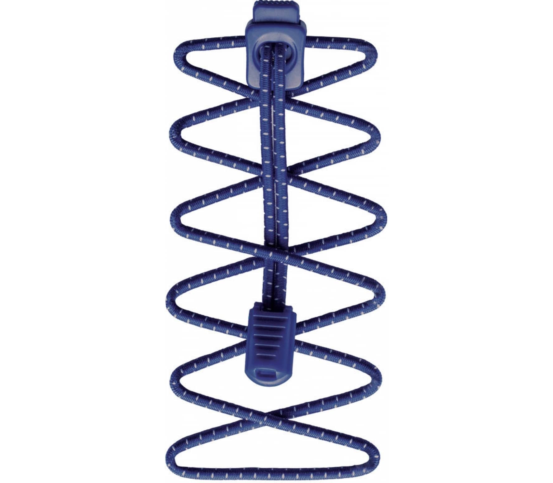 Schnellschnürsystem mit elastischen Schnürbändern und Stopper, Draufsicht