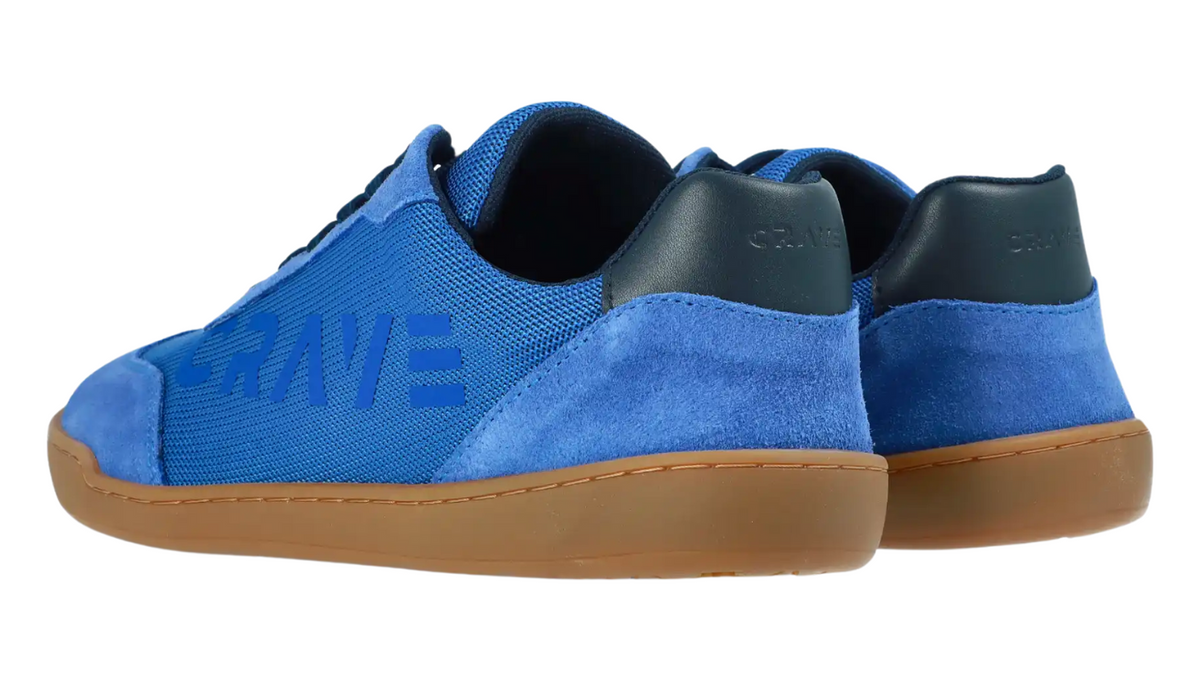 Barfußschuh für Kinder mit Schnürung, breite Zehenbox, flache flexible Sohle, geschlossene Zehen und Ferse, Rückansicht