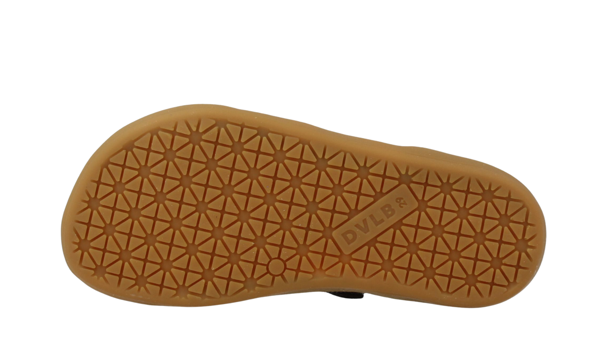 Barfußschuh mit Schnürung, breite Zehenbox, flexible Sohle, geschlossener Fersenbereich, Ansicht von unten, einzelner Schuh