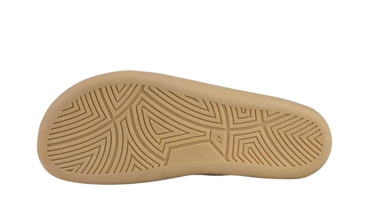 Barfußschuh für Erwachsene mit profilierter Sohle. Ansicht von unten