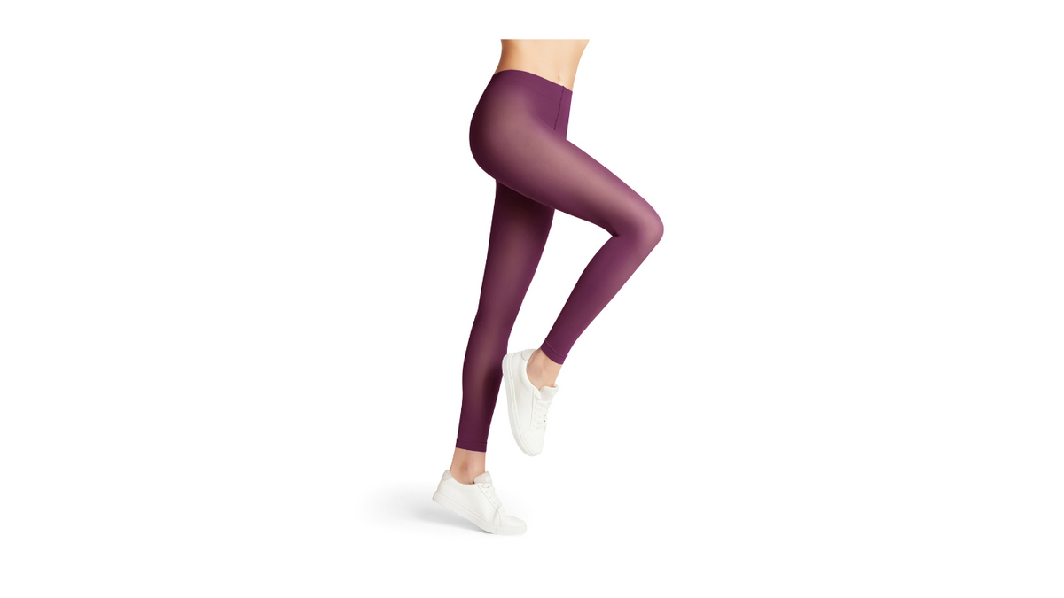 Damen-Leggings in Knöchellänge getragen am Bein, Detailansicht.