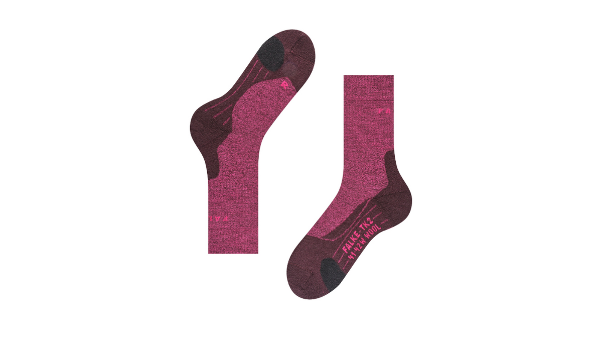 Socke als Paar mit mittelhohem Schaft, geschlossener Zehenpartie und geschlossenem Fersenbereich, Draufsicht.
