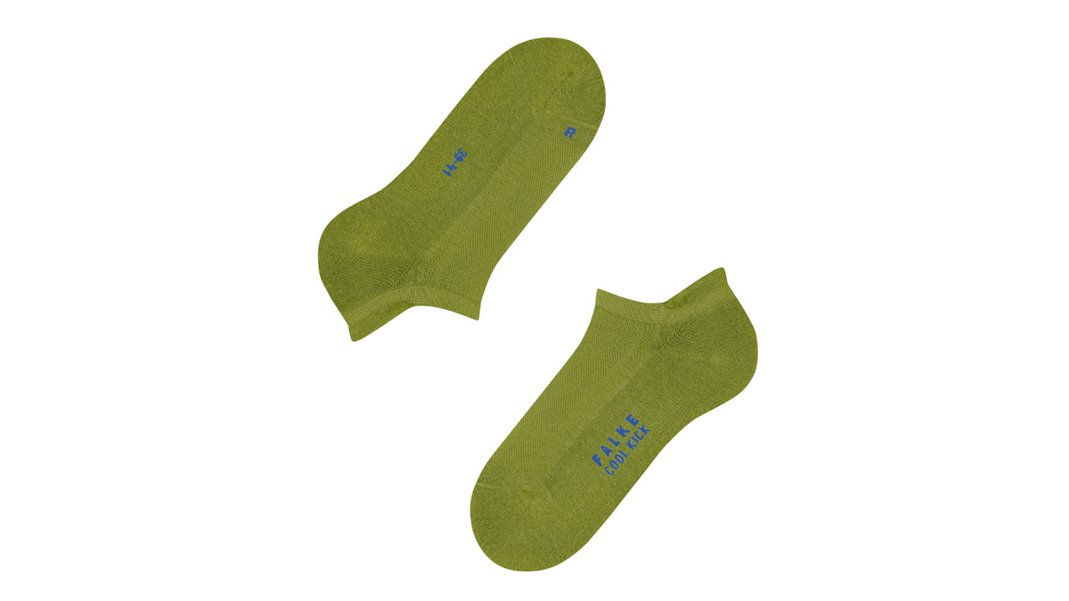 Socke als Paar mit niedrigem Schaft, geschlossener Zehenpartie und geschlossenem Fersenbereich, Seitenansicht.