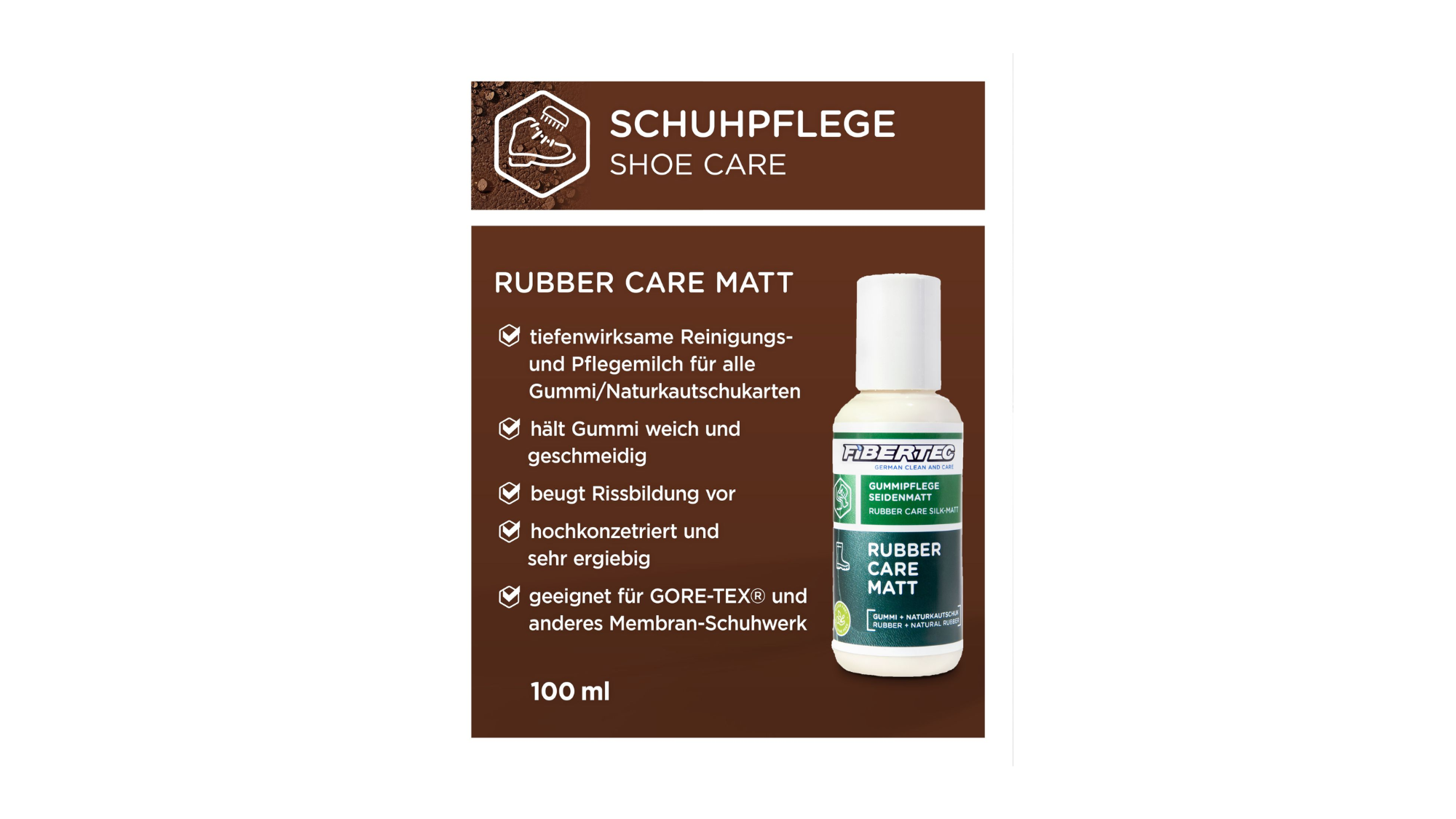 Schuhpflegemittel Verpackung mit Anwendungshinweisen, Rückseite, Detailansicht