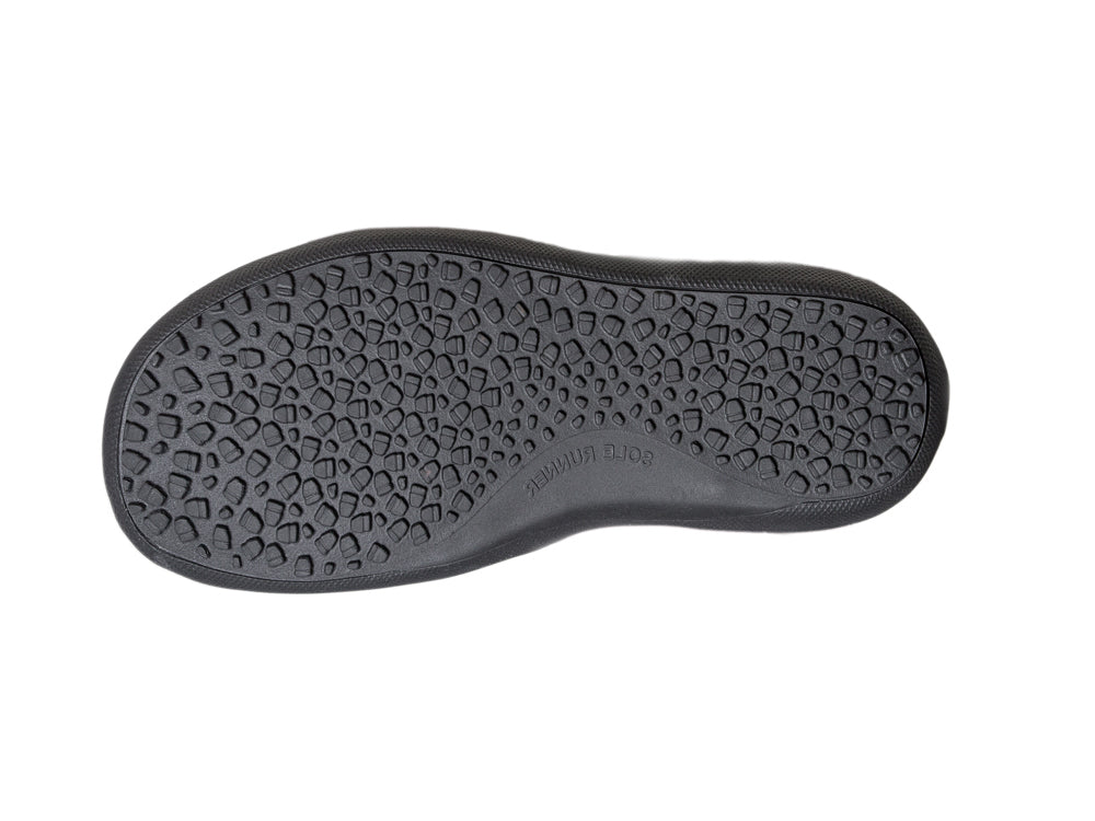 Barfußwinterstiefel, flexible Sohle mit Profilstruktur, einzelner Schuh, Ansicht von unten
