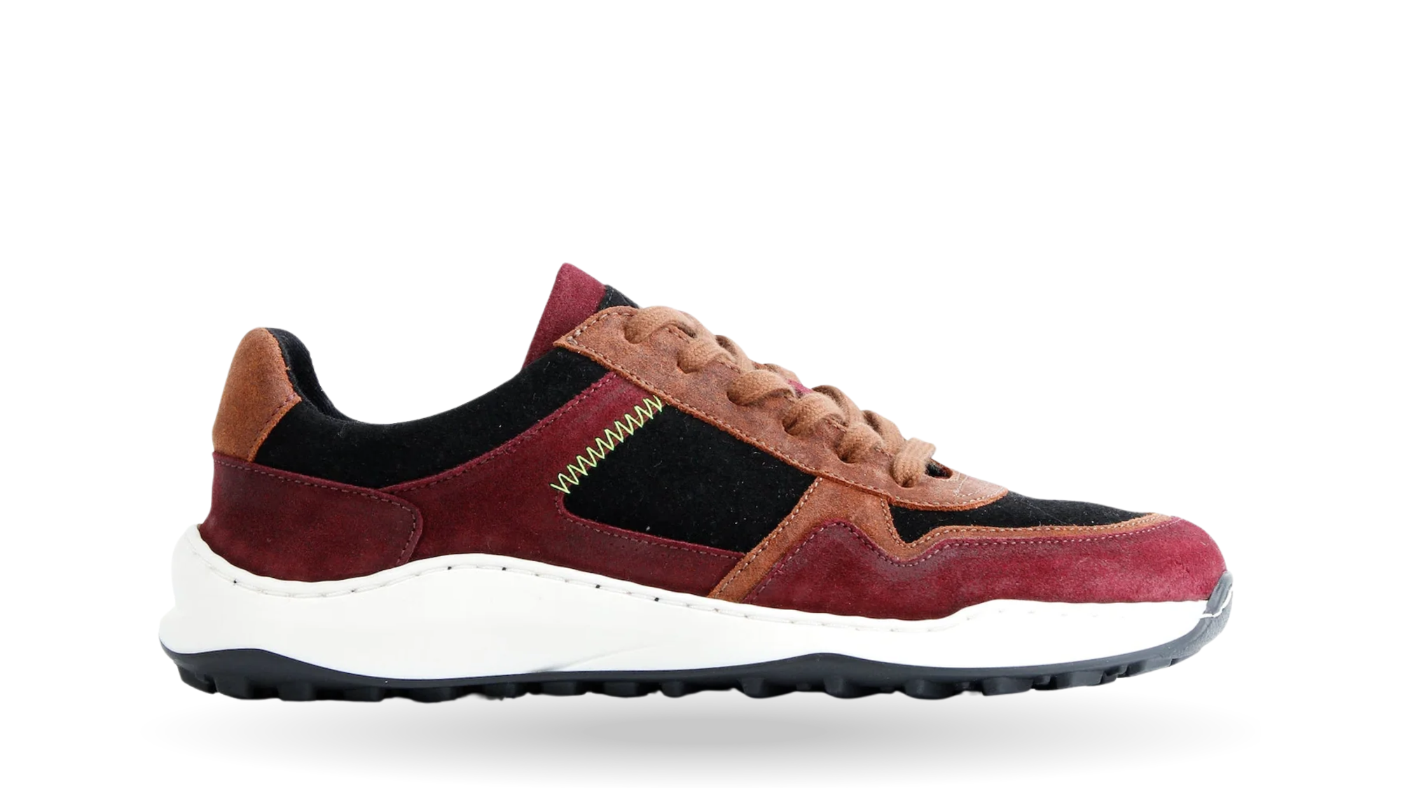 Sneaker für Erwachsene mit breiter Zehenbox, Schnürung und flacher Sohle, Seitenansicht außen