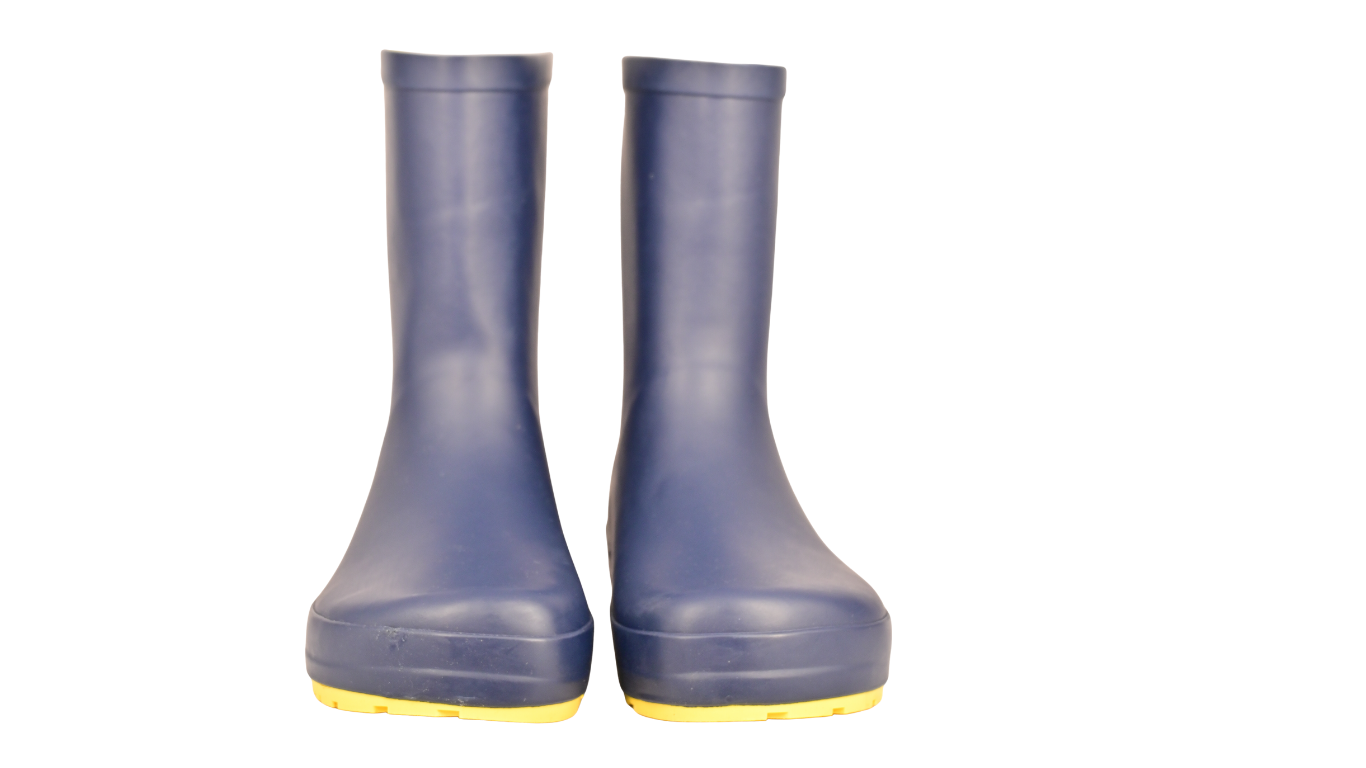 Barfußstiefel für Kinder ohne Verschluss mit breiter Zehenbox und geschlossenem Schaft, Vorderansicht