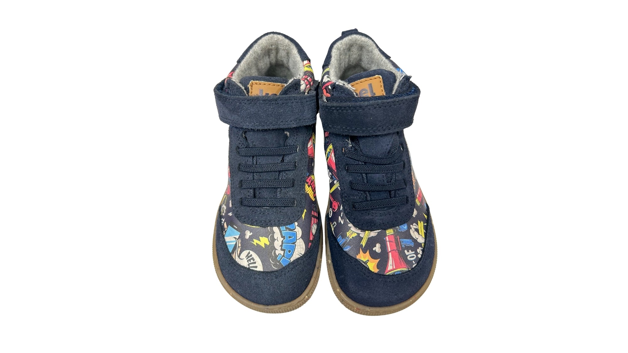 Barfußschuh für Kinder mit Klettverschluss als Paar, Draufsicht