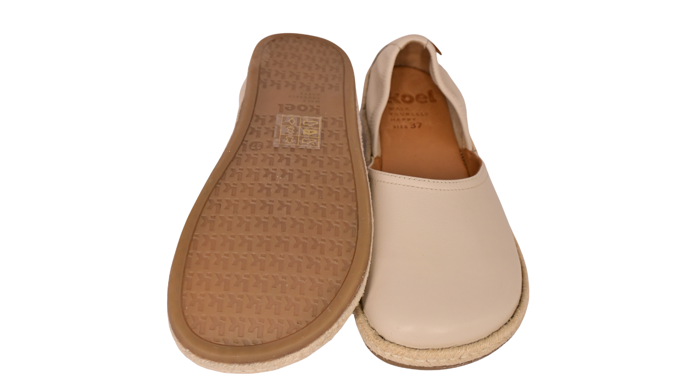 Barfußschuh für Erwachsene ohne Verschluss als Paar, Vorderansicht und Ansicht von unten
