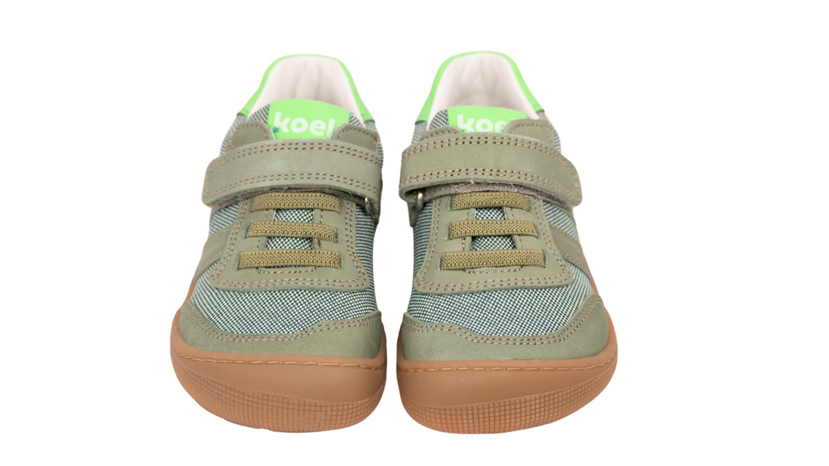 Barfußschuh für Kinder mit geschlossenem Fersenbereich als Paar, Vorderansicht