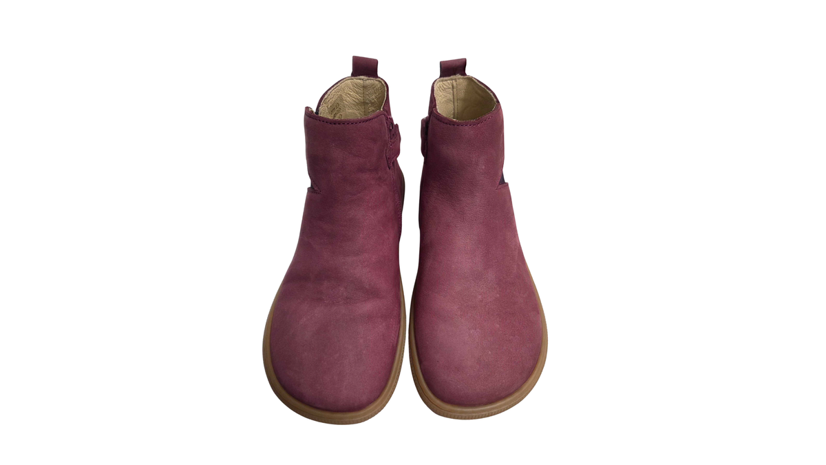 Paar Chelsea-Barfußschuhe für Kinder mit knöchelhohem Schaft und Anziehschlaufen, Draufsicht