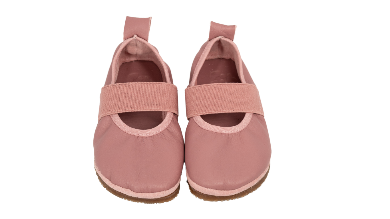 Kinder Barfußschuh mit breiter Zehenbox, Klettverschluss und flexibler Sohle, geschlossene Zehen und geschlossener Fersenbereich, Draufsicht