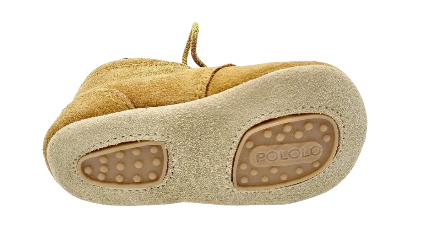 Kinder Barfußschuh mit flexibler Sohle und Profilfeldern, geschlossene Zehen und geschlossener Fersenbereich, Ansicht von unten