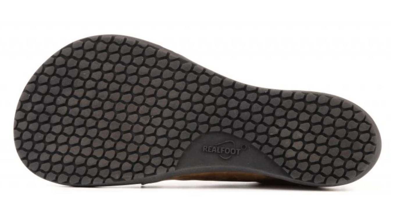Barfußschuh mit Schnürung, flache flexible Sohle, breite Zehenbox, geschlossener Fersenbereich, Ansicht von unten