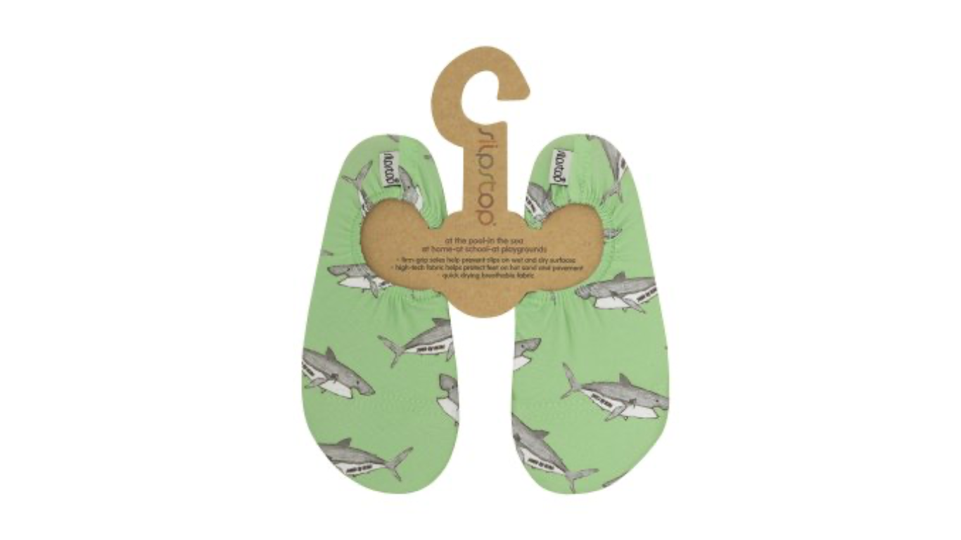 Badeschuhe für Kinder, Paaransicht, geschlossene Zehenpartie, geschlossener Fersenbereich, elastischer Einstieg, Draufsicht