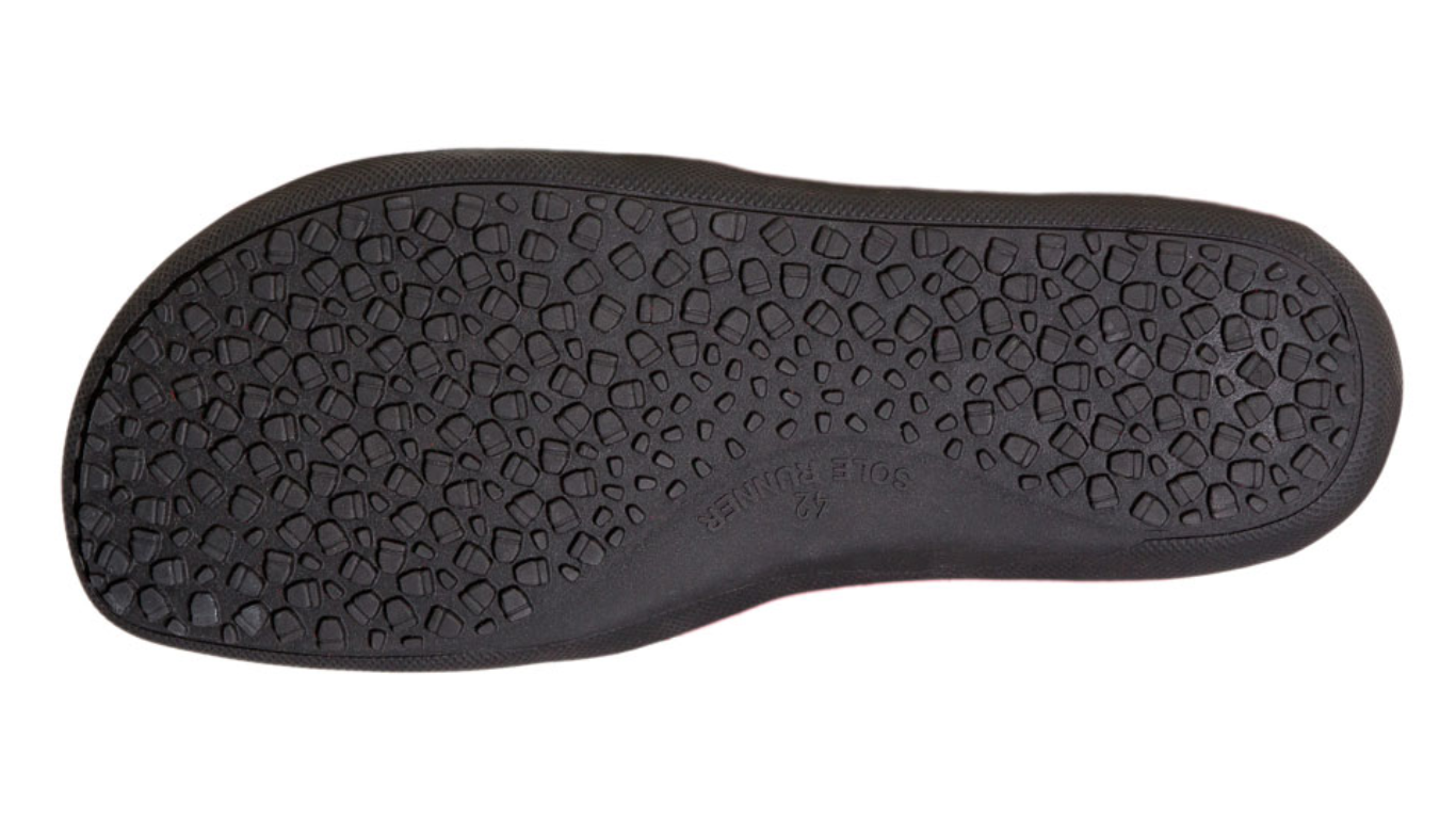 Kinder Barfußwinterstiefel, flexible Sohle, einzelner Schuh, Ansicht von unten