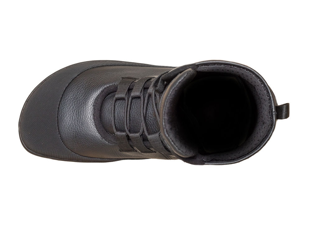Barfußwinterstiefel für Erwachsene mit Schnürung, breiter Zehenbox und geschlossenem Schaft, Draufsicht