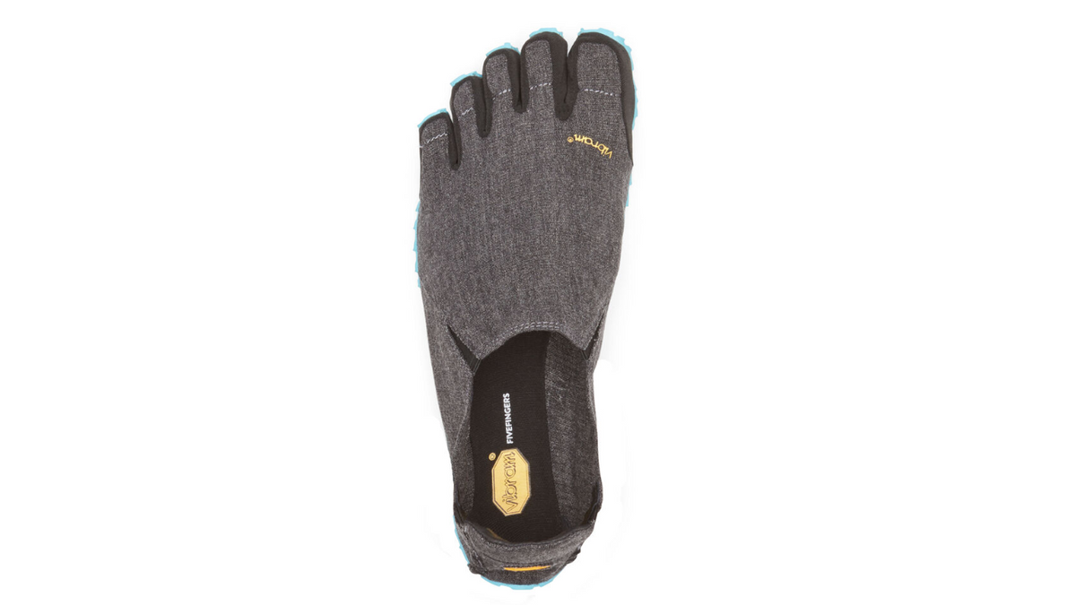 Barfußschuh für Erwachsene ohne Verschluss mit fünf einzelnen Zehenkammern, Draufsicht