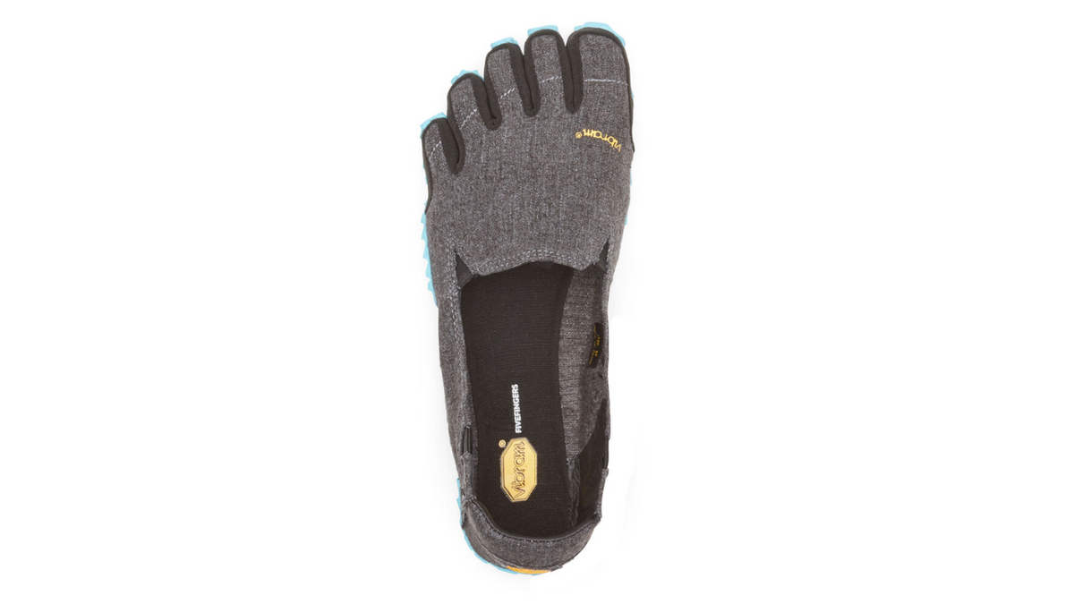 Barfußschuh für Erwachsene ohne Verschluss mit fünf einzelnen Zehenkammern, Draufsicht