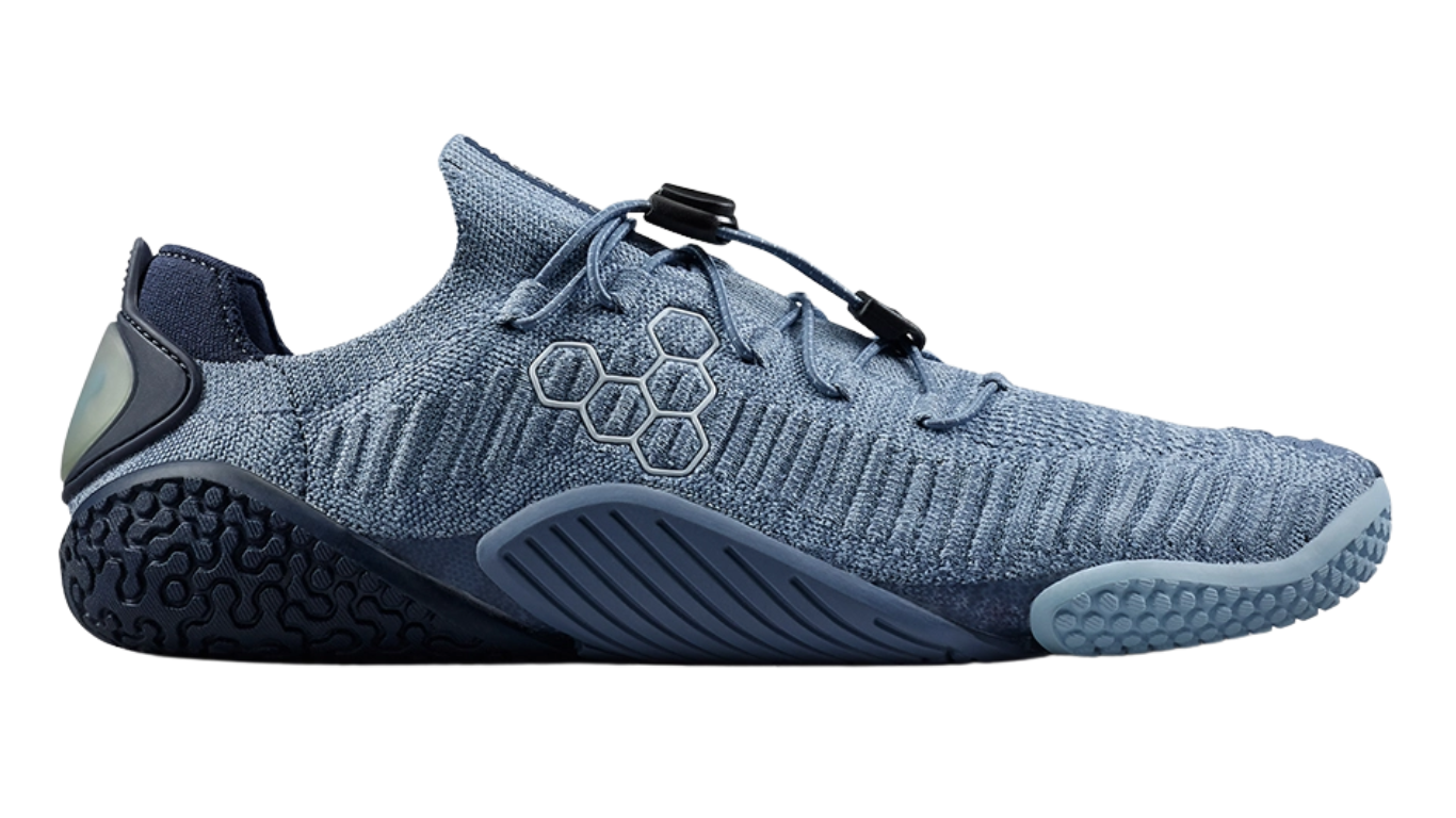 Barfußschuh für Erwachsene mit Schnellverschluss, breiter Zehenbox und geschlossenem Fersenbereich, Seitenansicht außen