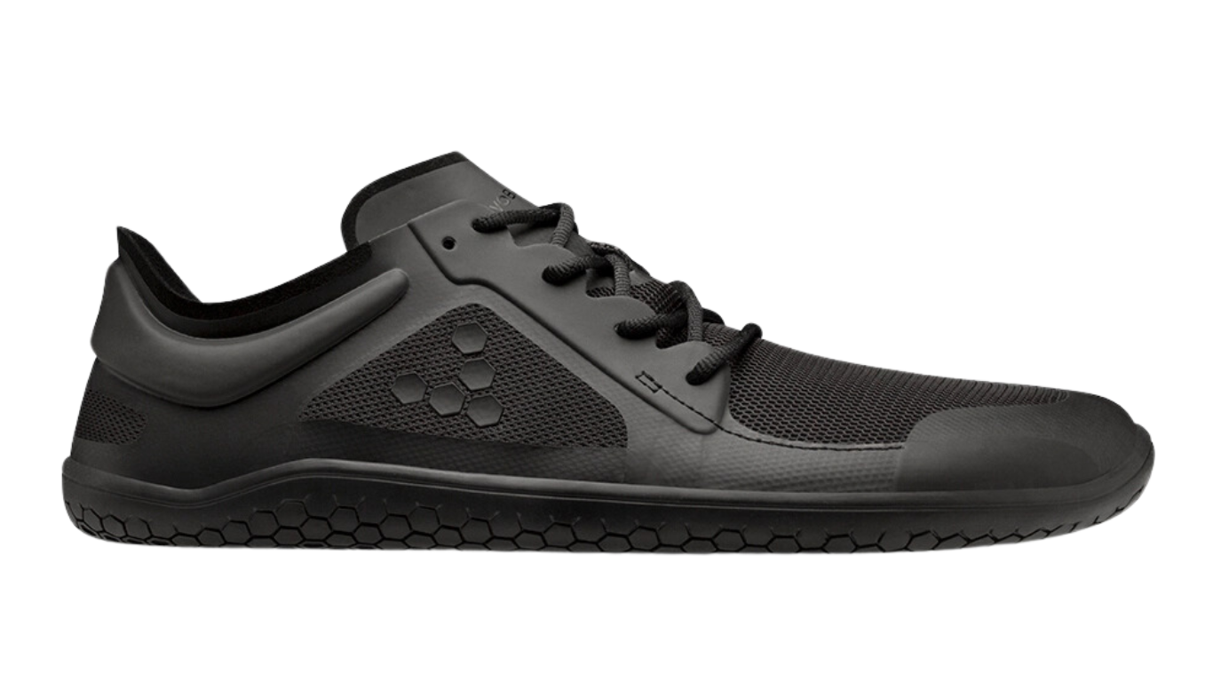 Barfußschuh mit Schnürung, breite Zehenbox, flexible Sohle, geschlossener Fersenbereich, Seitenansicht außen