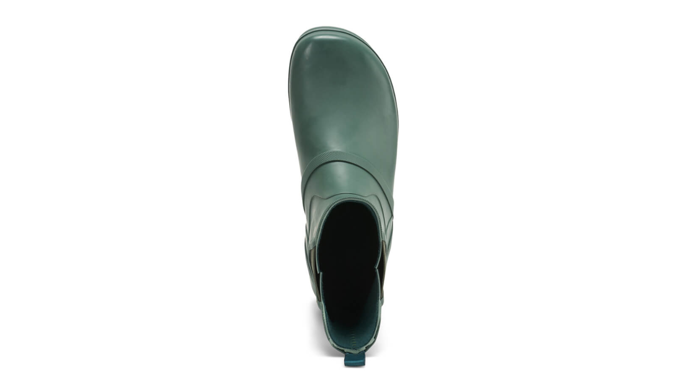 Barfußstiefel mit elastischem Einstieg, breite Zehenbox, flexible Sohle, geschlossener Schaft, geschlossener Fersenbereich, Draufsicht