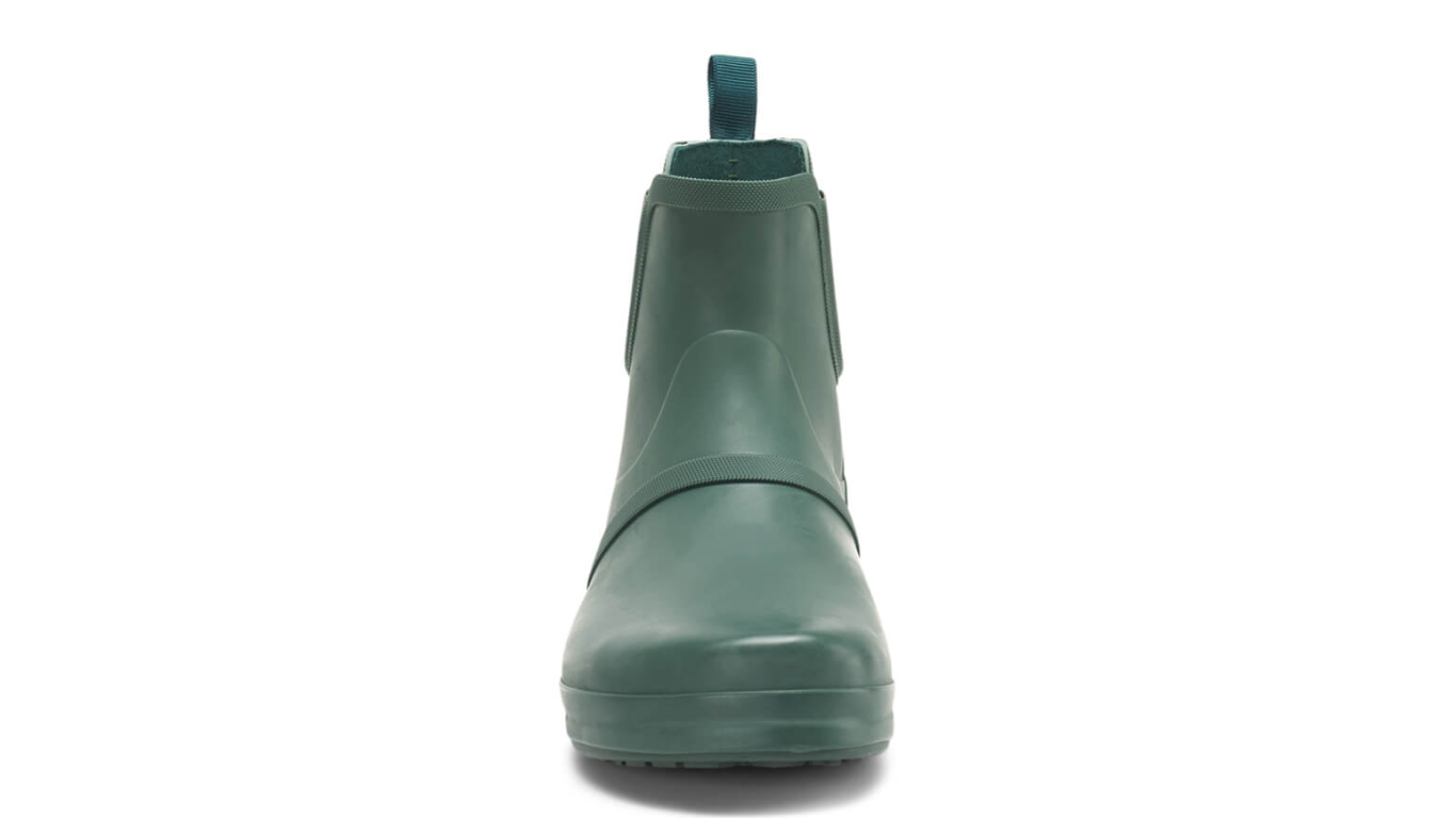 Barfußstiefel mit elastischem Einstieg, breite Zehenbox, flexible Sohle, geschlossener Schaft, geschlossener Fersenbereich, Vorderansicht