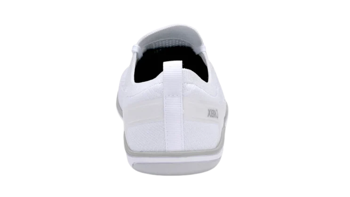 Barfußschuh, geschlossene Zehen und geschlossener Fersenbereich, Schnürung, flexible Sohle, Einzelschuh, Rückansicht