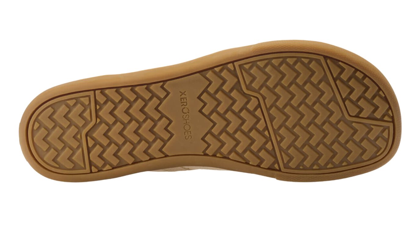 Barfußschuh mit Schnürung, breite Zehenbox, flexible Sohle, geschlossener Fersenbereich, Ansicht von unten