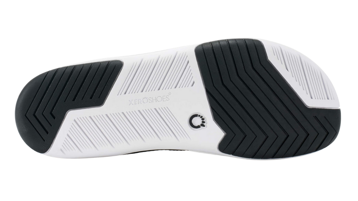 Barfußschuh, geschlossene Zehen und geschlossener Fersenbereich, Schnürung, flexible Sohle, Einzelschuh, Ansicht von unten