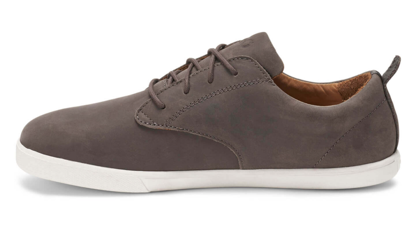 Barfußschuh, geschlossene Zehen und geschlossener Fersenbereich, Schnürung, flexible Sohle, Einzelschuh, Seitenansicht innen