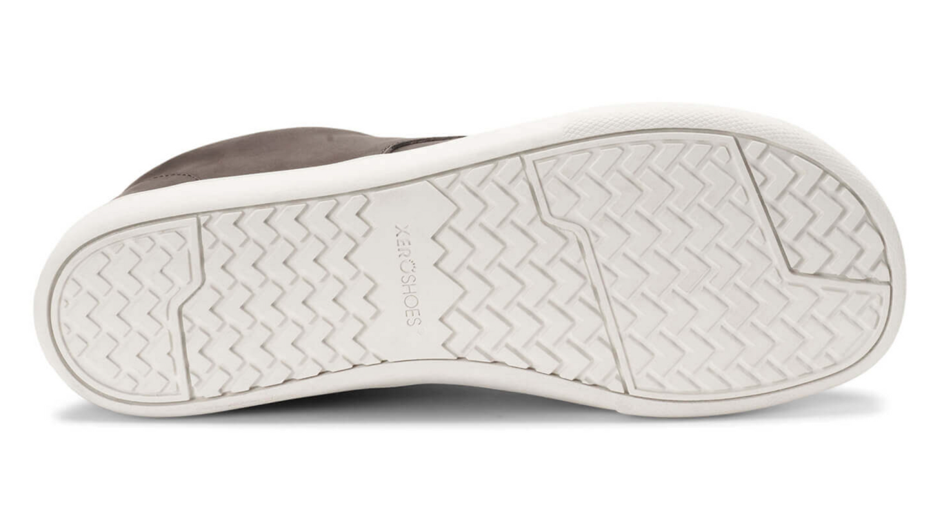 Barfußschuh, geschlossene Zehen und geschlossener Fersenbereich, Schnürung, flexible Sohle, Einzelschuh, Ansicht von unten